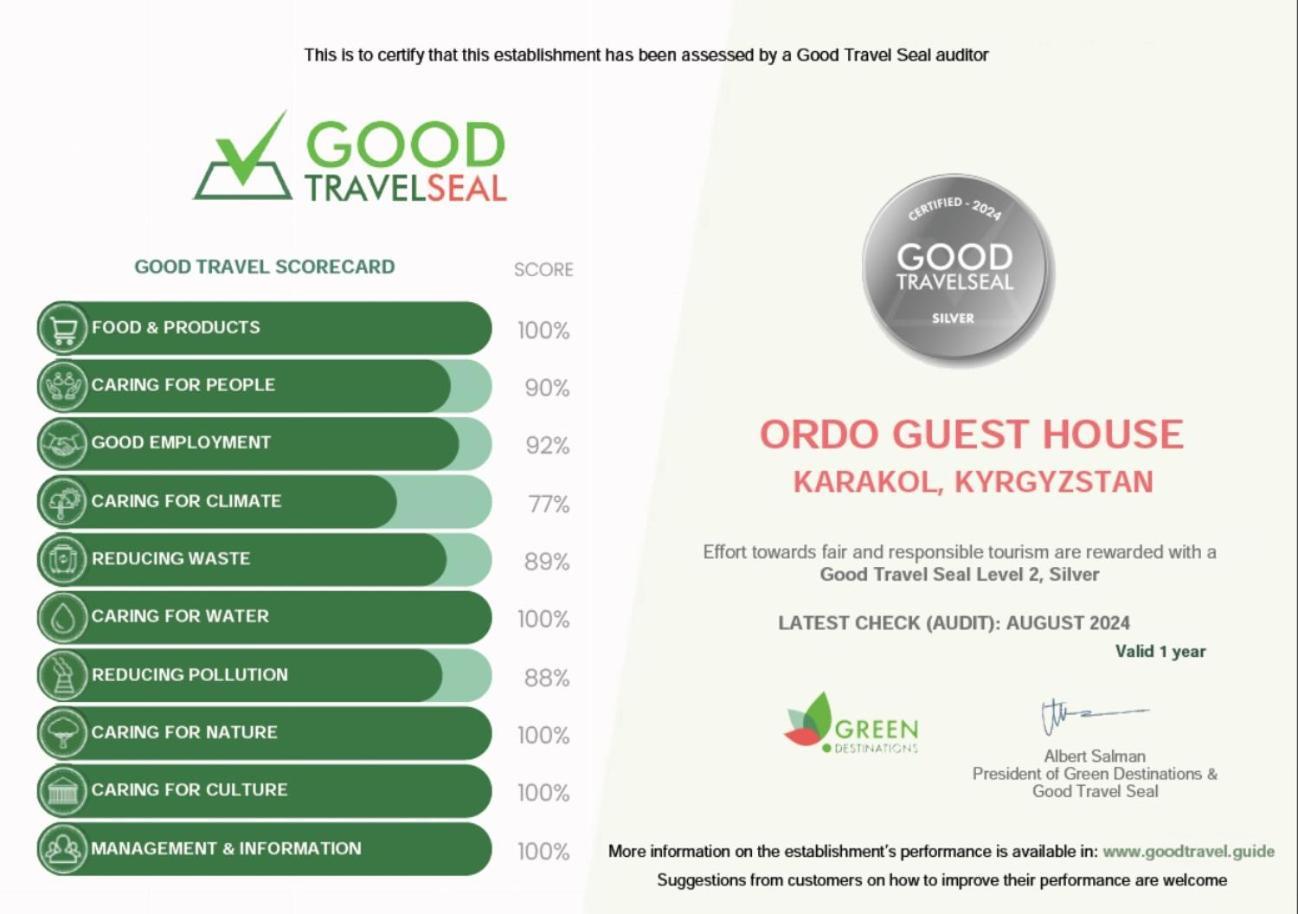Ordo Hotel Karakol Exterior foto